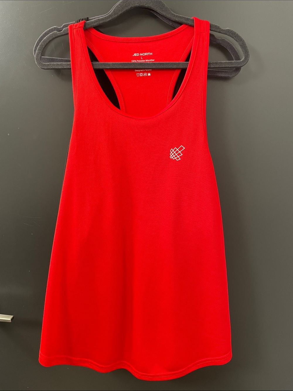 Jed North Black Tank Top with Red Accents